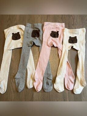 4 pairs Gap 2/3 footed tights